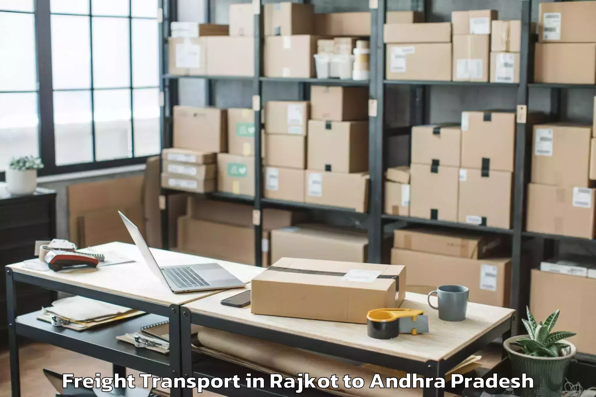 Top Rajkot to Nandyala Freight Transport Available